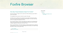 Desktop Screenshot of foxfirebrowser.blogspot.com