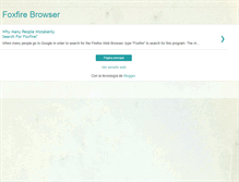 Tablet Screenshot of foxfirebrowser.blogspot.com