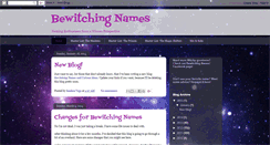 Desktop Screenshot of bewitchingnames.blogspot.com