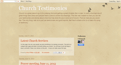 Desktop Screenshot of churchtestimonies.blogspot.com