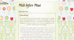 Desktop Screenshot of milkbeforemeat.blogspot.com