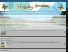 Tablet Screenshot of flutteringcreations.blogspot.com