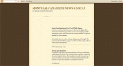 Desktop Screenshot of canadiens-news.blogspot.com