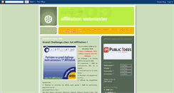 Desktop Screenshot of affiliation-webmaster.blogspot.com