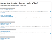 Tablet Screenshot of ditzler.blogspot.com