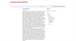 Desktop Screenshot of ozel-ders-almak-isteyenler.blogspot.com