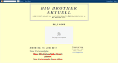 Desktop Screenshot of bigbrotheraktuell.blogspot.com