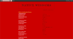 Desktop Screenshot of nativewisdoms.blogspot.com