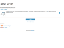 Tablet Screenshot of panelscreen.blogspot.com