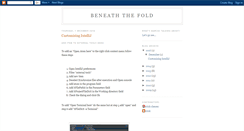 Desktop Screenshot of beneaththefold.blogspot.com