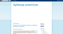 Desktop Screenshot of aplikacjeprawnicze.blogspot.com