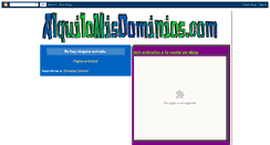 Desktop Screenshot of alquilomisdominios.blogspot.com
