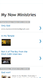 Mobile Screenshot of mynowministries.blogspot.com