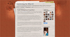Desktop Screenshot of answeringthewhatif.blogspot.com