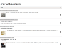 Tablet Screenshot of crowwithnomouth-jesse.blogspot.com