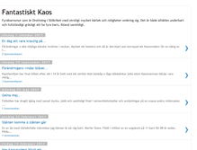 Tablet Screenshot of fantastisktkaos.blogspot.com