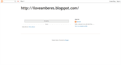 Desktop Screenshot of iloveamberes.blogspot.com