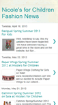 Mobile Screenshot of nicolesforchildrenfashionnews.blogspot.com