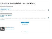 Tablet Screenshot of instantlystopsnoring.blogspot.com