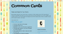 Desktop Screenshot of commoncentsmeals.blogspot.com
