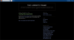 Desktop Screenshot of lorentzframe.blogspot.com