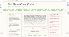 Desktop Screenshot of cellphonecheatcodes.blogspot.com