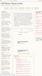 Mobile Screenshot of cellphonecheatcodes.blogspot.com