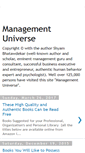 Mobile Screenshot of management-universe.blogspot.com