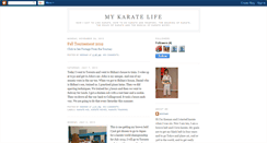 Desktop Screenshot of mykaratelife.blogspot.com