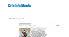 Desktop Screenshot of cricinfomania.blogspot.com