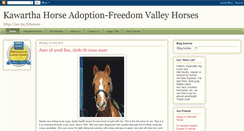 Desktop Screenshot of horseadoptontario.blogspot.com