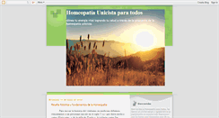 Desktop Screenshot of homeopatiaunicistaparatodos.blogspot.com