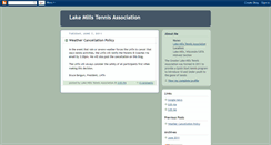 Desktop Screenshot of lakemillstennis.blogspot.com