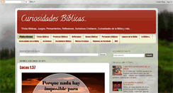 Desktop Screenshot of curiosidades-biblia.blogspot.com