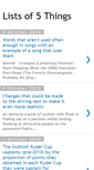 Mobile Screenshot of listsof5things.blogspot.com