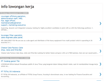 Tablet Screenshot of pencarilowongan.blogspot.com