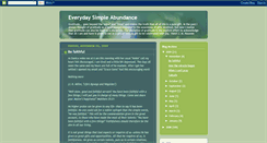 Desktop Screenshot of everydaysimpleabundance.blogspot.com