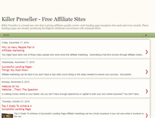 Tablet Screenshot of killerpreseller-freeaffiliatesites.blogspot.com