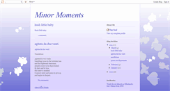 Desktop Screenshot of myminormoments.blogspot.com