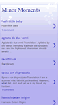 Mobile Screenshot of myminormoments.blogspot.com