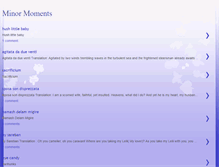 Tablet Screenshot of myminormoments.blogspot.com