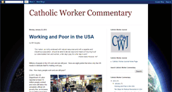 Desktop Screenshot of catholicworkercommentary.blogspot.com