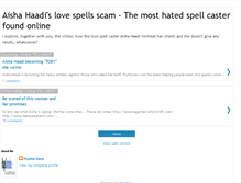 Tablet Screenshot of aishalovespellsscam.blogspot.com