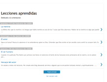 Tablet Screenshot of leccionesaprendida.blogspot.com