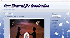 Desktop Screenshot of onemomentinspiration.blogspot.com