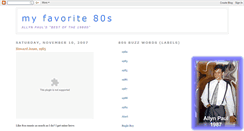 Desktop Screenshot of myfavorite80s.blogspot.com