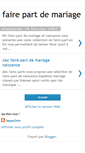 Mobile Screenshot of le-faire-part-mariage.blogspot.com