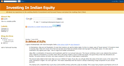 Desktop Screenshot of investinginindianequity.blogspot.com