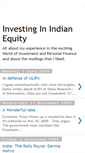 Mobile Screenshot of investinginindianequity.blogspot.com