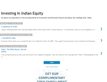 Tablet Screenshot of investinginindianequity.blogspot.com
